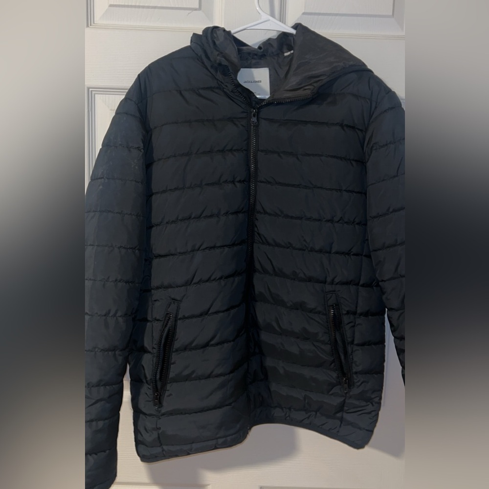 Jack & Jones Black Puffer Jacket MEN
